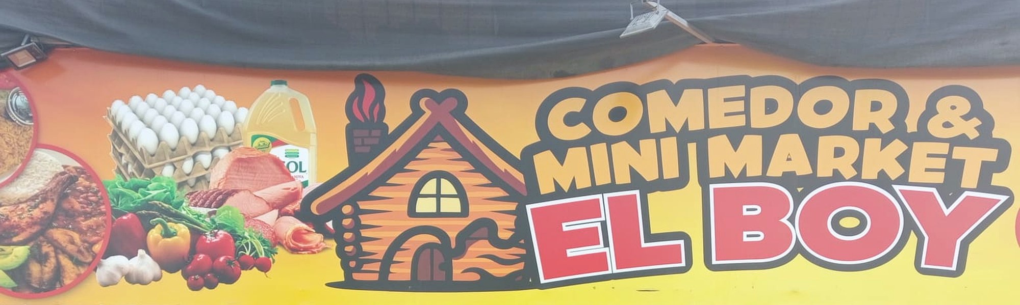 Letrero de Comedor y Mini Market El Boy en Gurabo